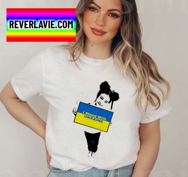 Cute Girl I Stand With Ukraine Stop War Russian Classic T-Shirt