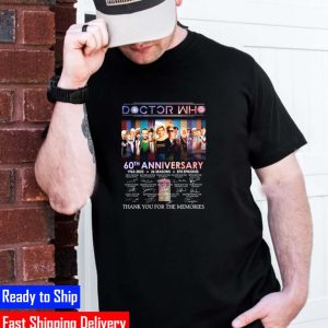 Doctor Who 60th Anniversary 1963 2023 26 Season 870 Episodes Signatures Thank You For The Memories Shirt