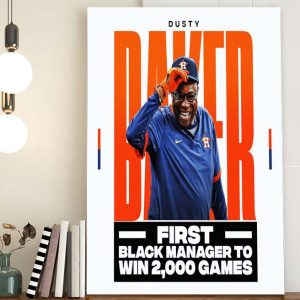 Dusty Baker Houston Astros 2k wins Poster Canvas