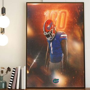 Florida Gators Football Chance Jordan 100 Days Until Kickoff Art Decor Poster Canvas