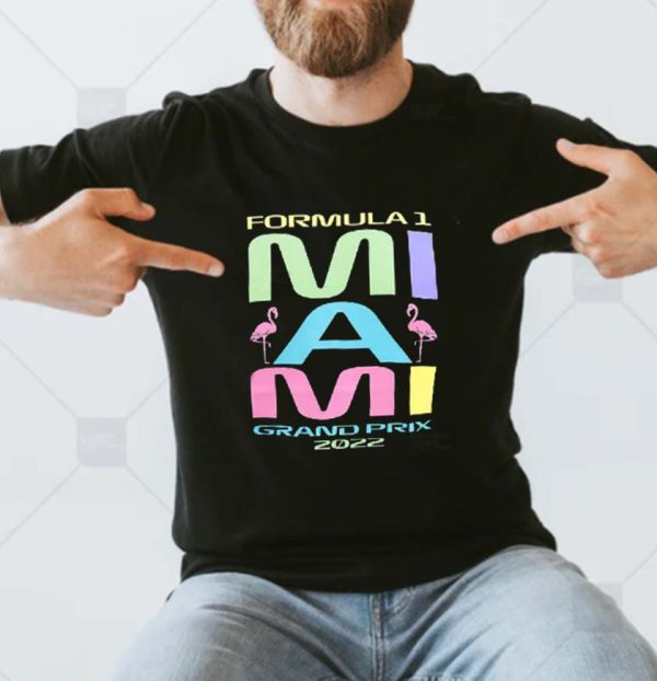 Formula 1 Miami Grand Prix 2022 Graphic Flamingoes T-Shirt