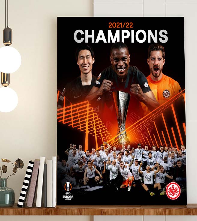 Frankfurt Europa League champions 2022 Poster Canvas Frankfurt Europa League champions 2022 Poster Canvas