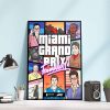 GTA Miami GP Formula 1 Poster Canvas