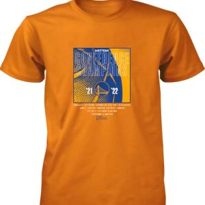 Golden State Warriors Fanatics Branded Gold 2022 Western Conference Champions Balanced Attack Roster T-Shirt