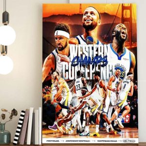 Golden State Warriors Win Western Conference Champs Poster Canvas