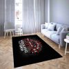Harley Davidson Fire Skull Rug Carpet