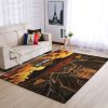 Harley Davidson with Metal Backround Rug