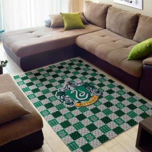 Harry Potter Slytherin Caro White Green Area Rug Carpet