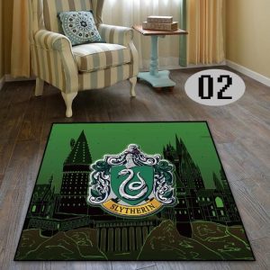 Harry Potter Slytherin Hogwarts Anime Cool Velboa Area Rug Carpet