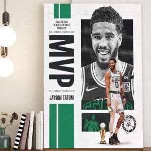 Jayson Tatum Boston Celtics 2022 Eastern Conference Finals MVP Home Decor Poster Canvas