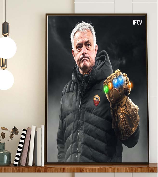 José Mourinho x Thanos AS Roma win UEFA Europa Conference League Champions Art Decor Poster Canvas José Mourinho x Thanos AS Roma win UEFA Europa Conference League Champions Art Decor Poster Canvas