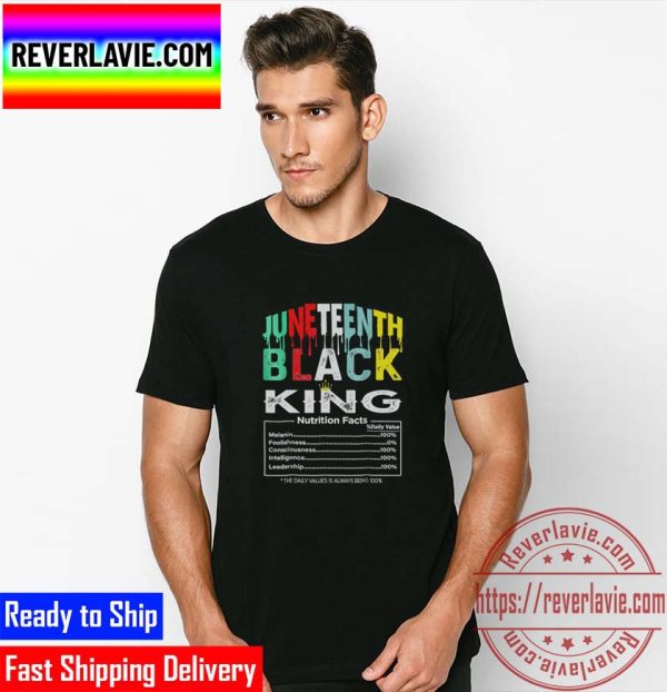 Juneteenth Black King Nutritional Facts Empowerment Classic T-Shirt