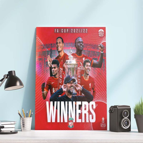 Liverpool FC Winners Emirates FA Cup Champion 2022 Poster Canvas