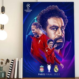 Liverpool UEFA Champions League Paris 2022 Final Wall Decor Poster Canvas