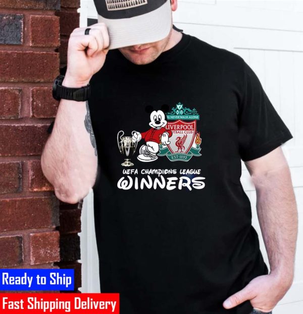 Liverpool x Mickey Mouse Disney Lover Champion League Winner T-shirt