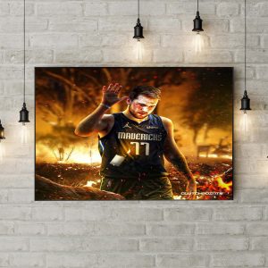 Luka Doncic Clutch Points NBA Dallas Mavericks Wall Art Poster Canvas