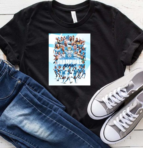 Manchester City Premier League 21 22 Champions Again T-shirt
