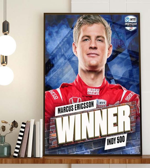 Marcus Ericsson Winner Indy 500 Home Decor Poster Canvas