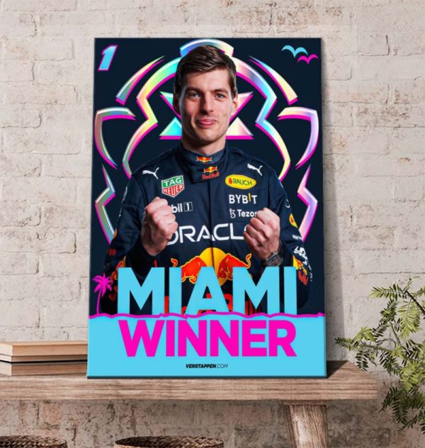 Max Verstappen First Miami GP Winner Poster Canvas