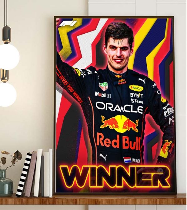 Max Verstappen Red Bull F1 Winner Spanish GP Barcelona Art Decor Poster Canvas