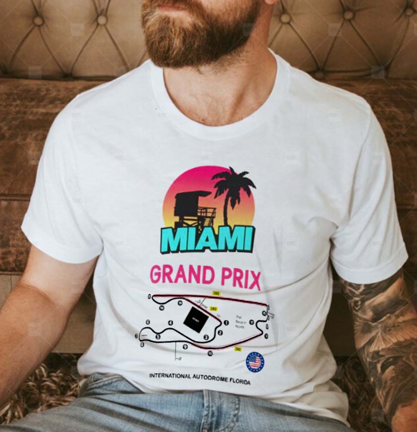 Miami Grand Prix Retro Sunset 2022 T-Shirt Miami Grand Prix Retro Sunset 2022 T-Shirt