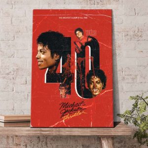 Michael Jackson Thriller 40 Poster Canvas