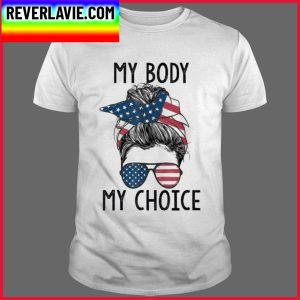 My Body My Choice Pro Choice Messy Bun US Flag Feminist Classic T-Shirt