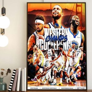 NBA Golden State Warriors are Western Conference Champions Art Decor Poster Canvas