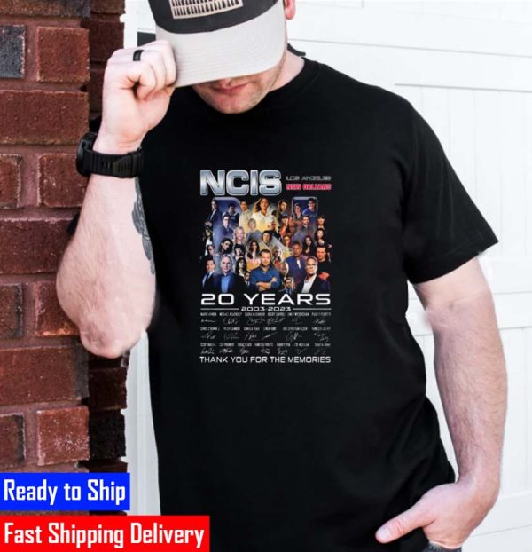 NCIS Los Angeles Orleans 20 Years 2003 2023 Signatures Thank You For The Memories Shirt