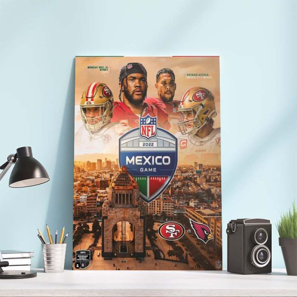NFC West 49ers vs Cardinals Mexico City NFL 2022 Poster Canvas