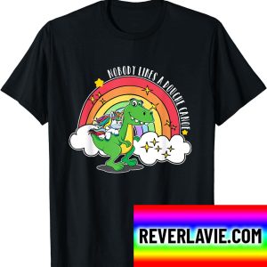 Nobody Likes A Douche Canoe Rainbow Unicorn Riding Dinosaur Classic T-Shirt