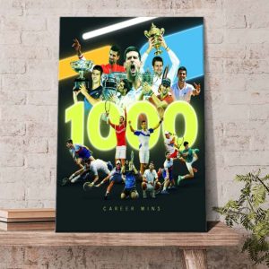 Novak Djokovic 1000 Career Win Poster Canvas