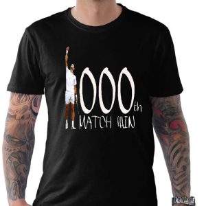 Novak Djokovic 1000 Match Win T-shirt