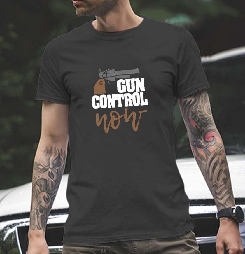 Now Gun Control-No Guns Classic T-shirt Now Gun Control-No Guns Classic T-shirt