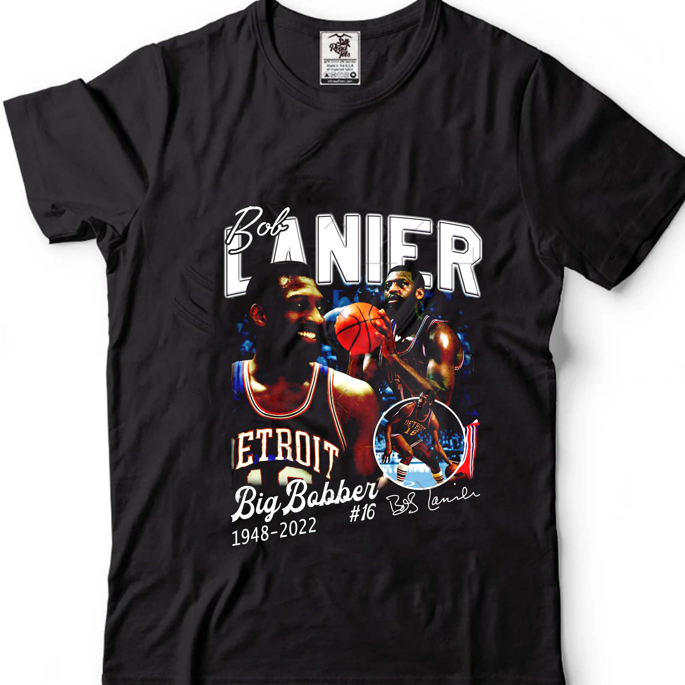 RIP Bob Lanier 1948 2022 With Wignature T-shirt RIP Bob Lanier 1948 2022 With Wignature T-shirt
