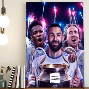 Real Madrid Win UEFA Champions League 14 Art Decor Poster Canvas