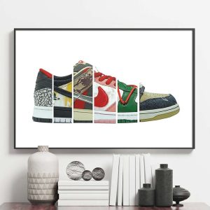 SB Dunk Hypebeast Sneaker History Poster Canvas