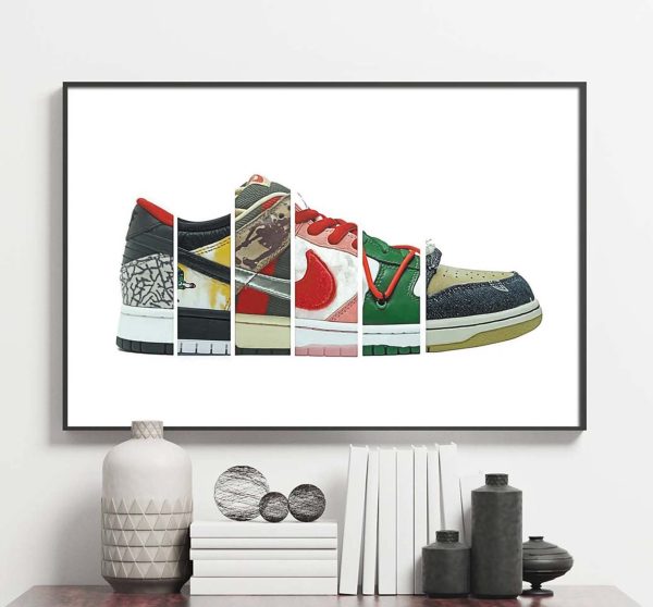 SB Dunk Hypebeast Sneaker History Poster Canvas