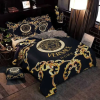 Best Versace Black Logo In White Background Bedding Set