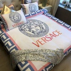 Versace Pink And Beige Most Comfortable Bedding Set