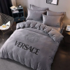 Versace Red Background Most Comfortable Bedding Set