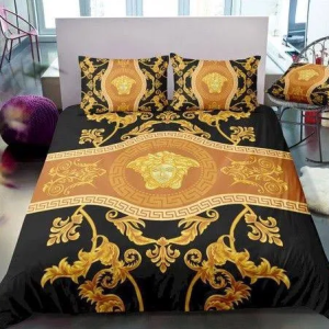 Versace Royal Golden Logo Most Comfortable Bedding Set