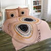 Versace Circle Logo In Pink Background Bedding Set King Size