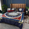 Versace Big Logo In Purple Background Bedding Set Queen