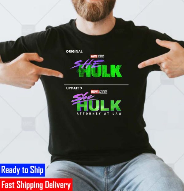 She Hulk Original Logo vs Updated Logo Marvel Studios Classic T-Shirt