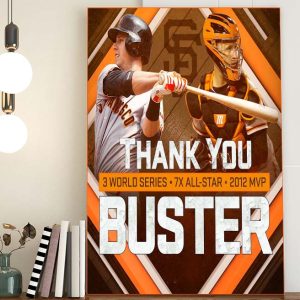 Thank You Buster Posey MVP Poster Canvas