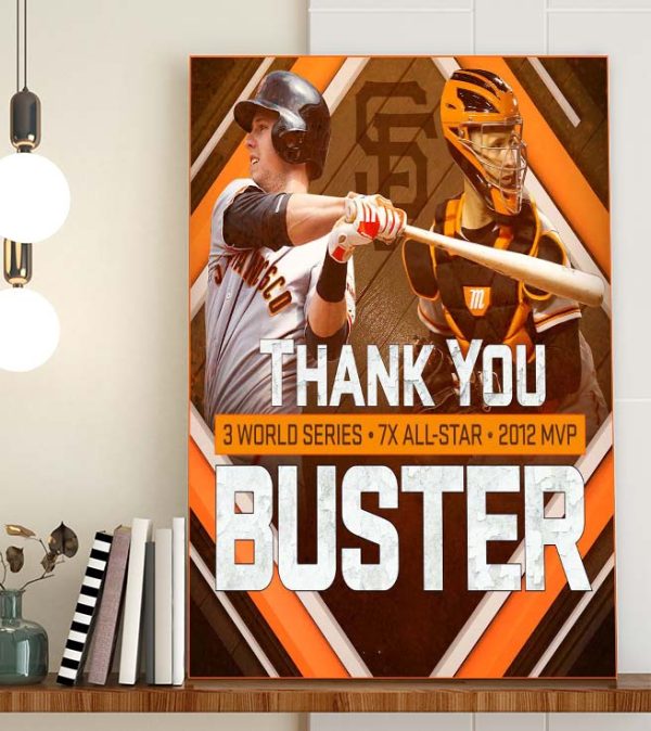 Thank You Buster Posey MVP Poster Canvas