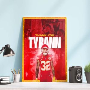 Thank You Tyrann Mathieu 32 Leave Chiefs Poster Canvas