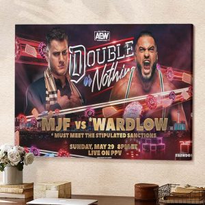 The AEW Double MJFvsWARDLOW Decor Poster Canvas