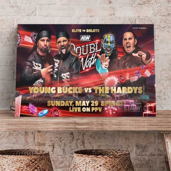 The Hardys vs Young Bucks Double Nothing Poster Canvas